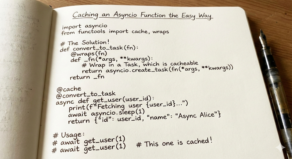 轻松实现asyncio函数的缓存